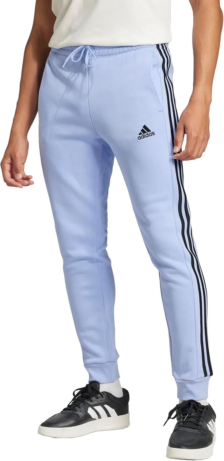 adidas Men's Essentials Fleece 3-Stripes Tapered Cuff Pants