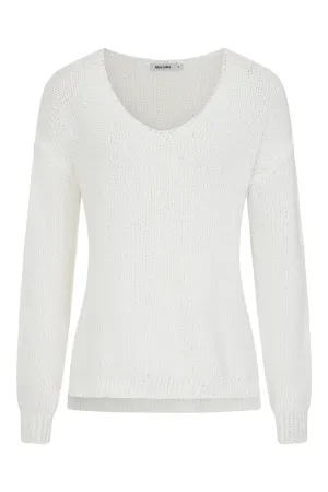 Alice Collins White Fleur V-Neck Top
