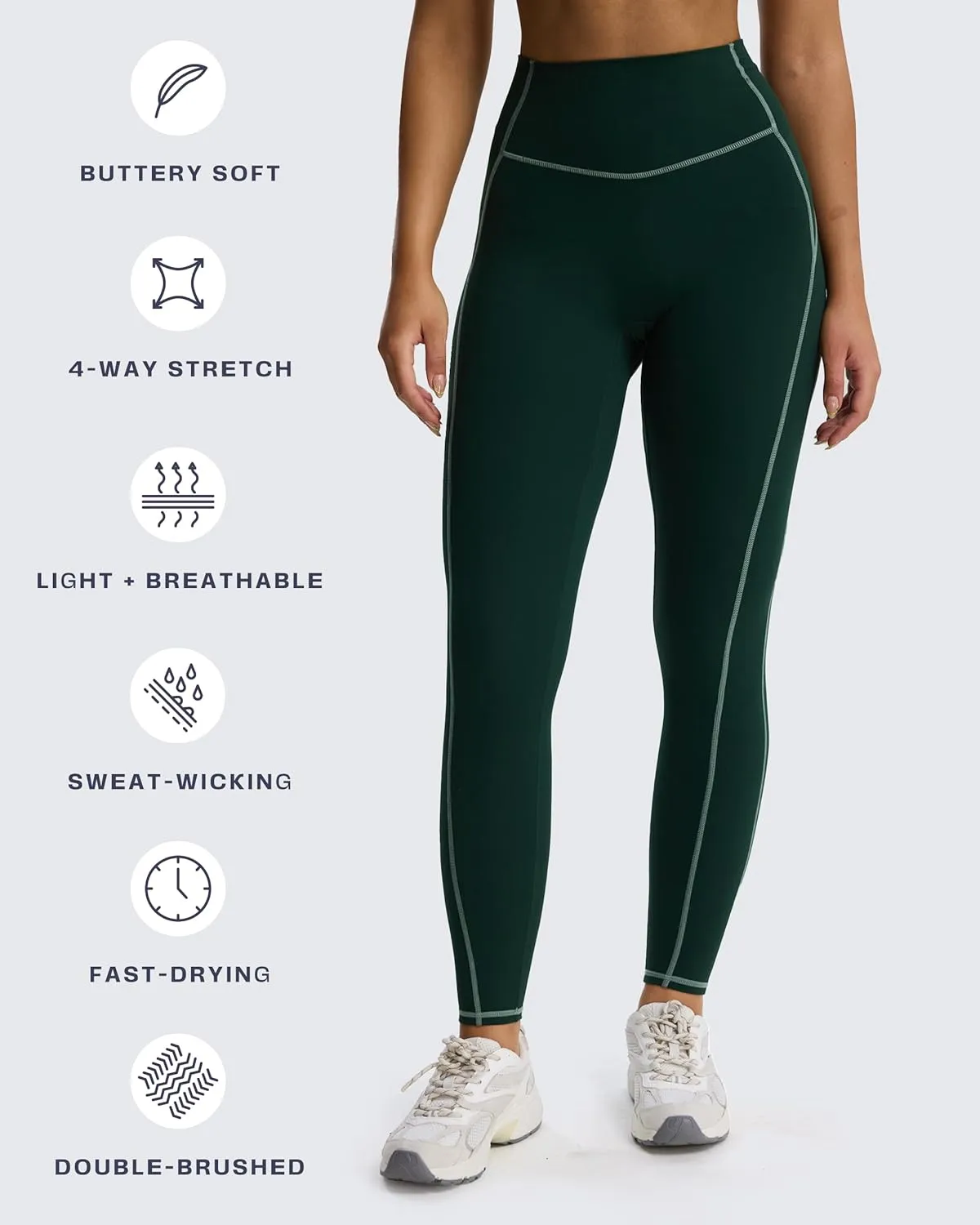 Aoxjox Workout Leggings for Women High Waisted Exercise Athletic Gym Fitness Yoga Lexi Lined Pants 26"
