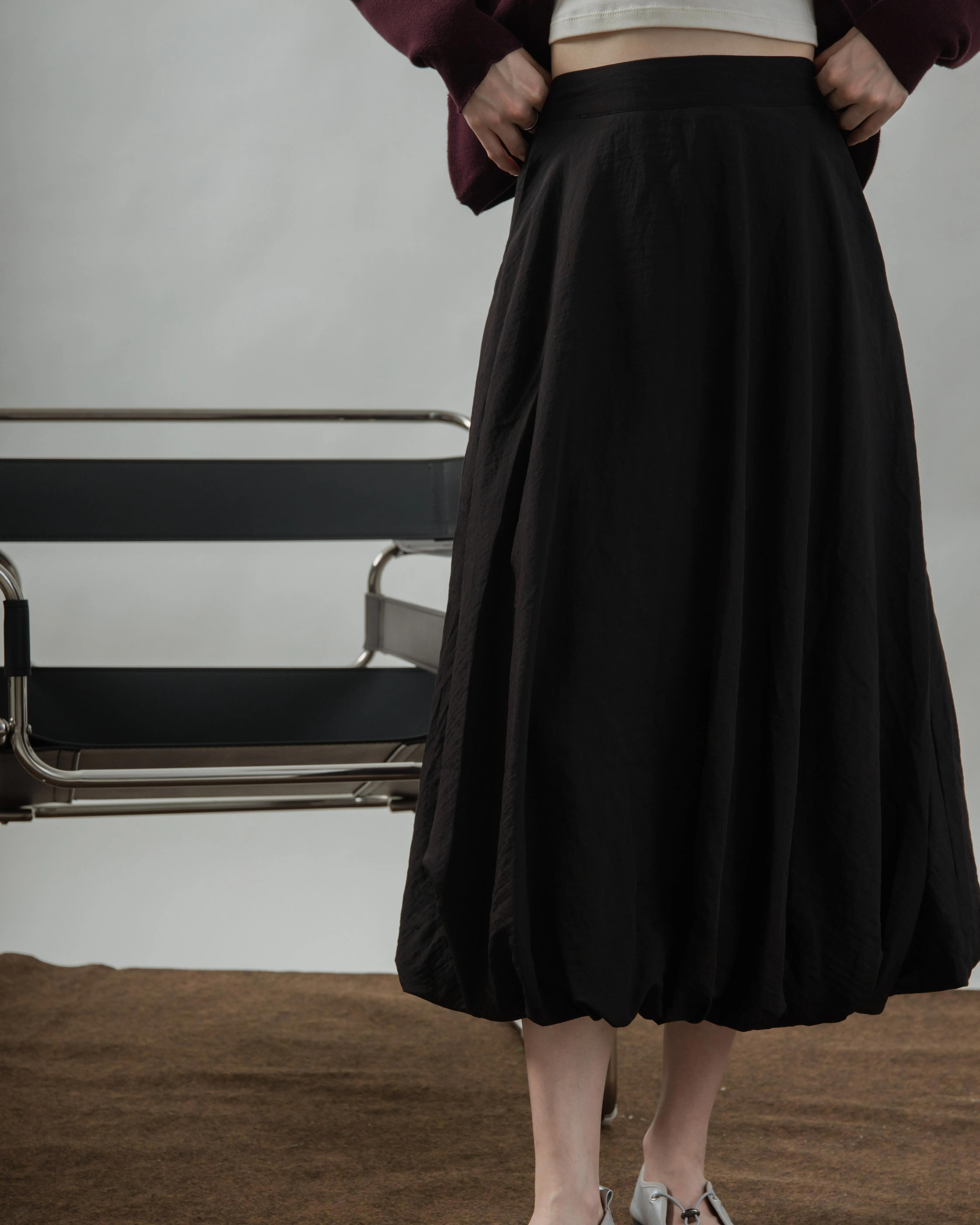 Aria Balloon Skirt (Black)