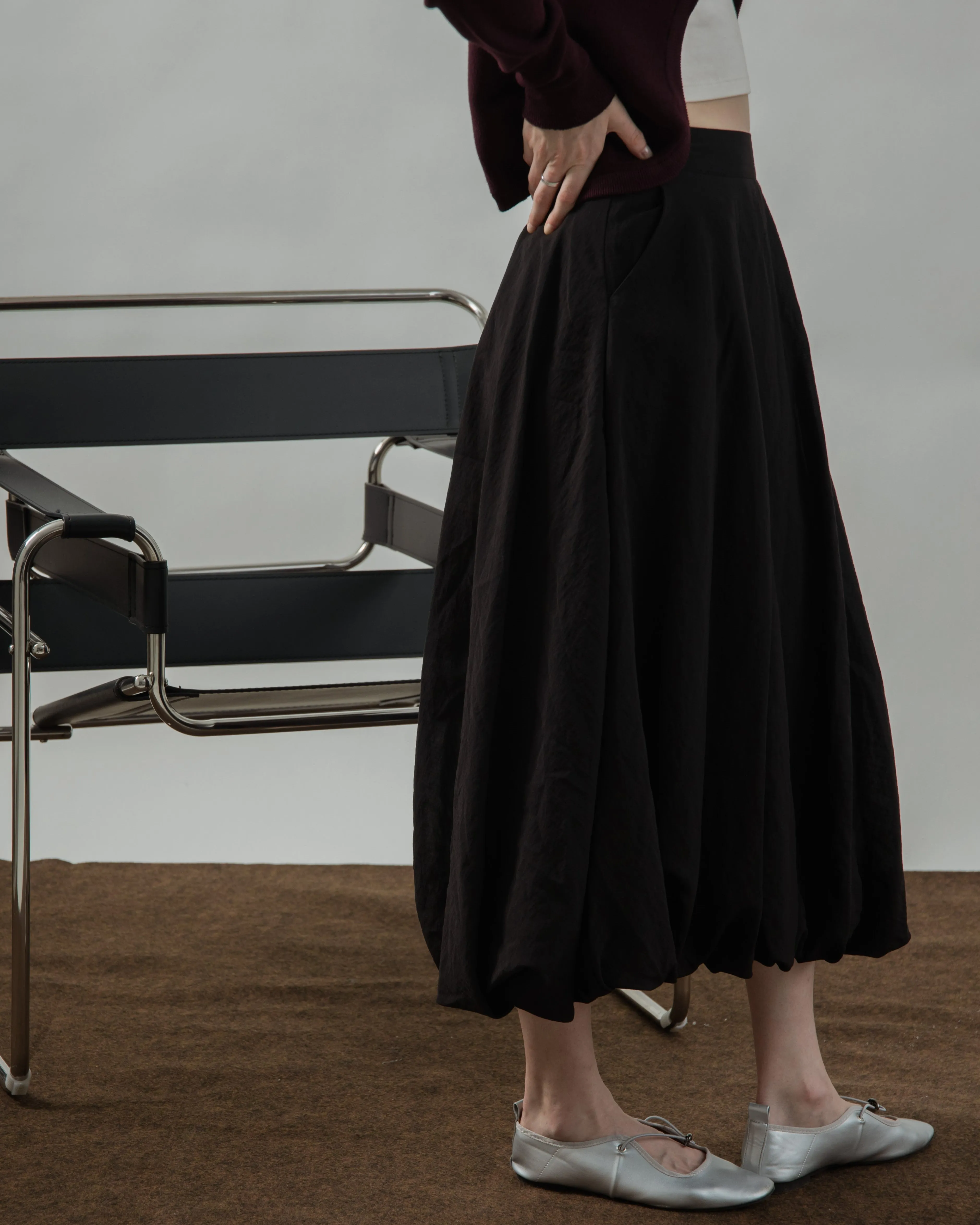 Aria Balloon Skirt (Black)