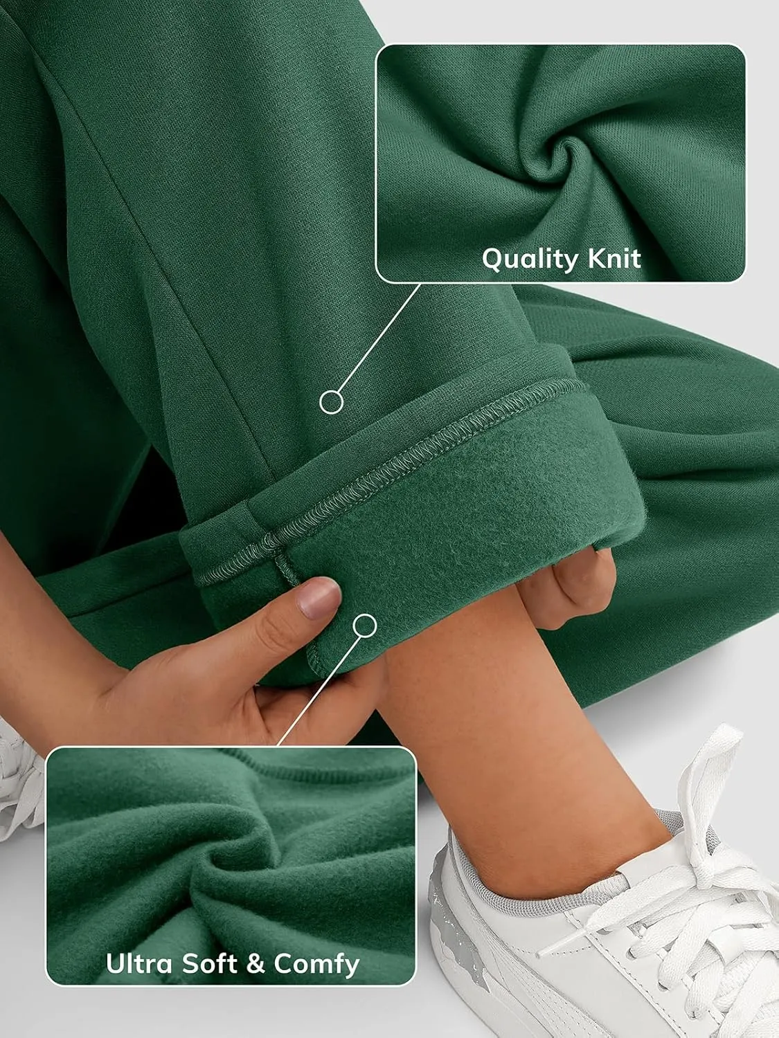ATHMILE Womens Sweatpants 2025 Baggy Wide Fleece Lined Straight Leg Pants