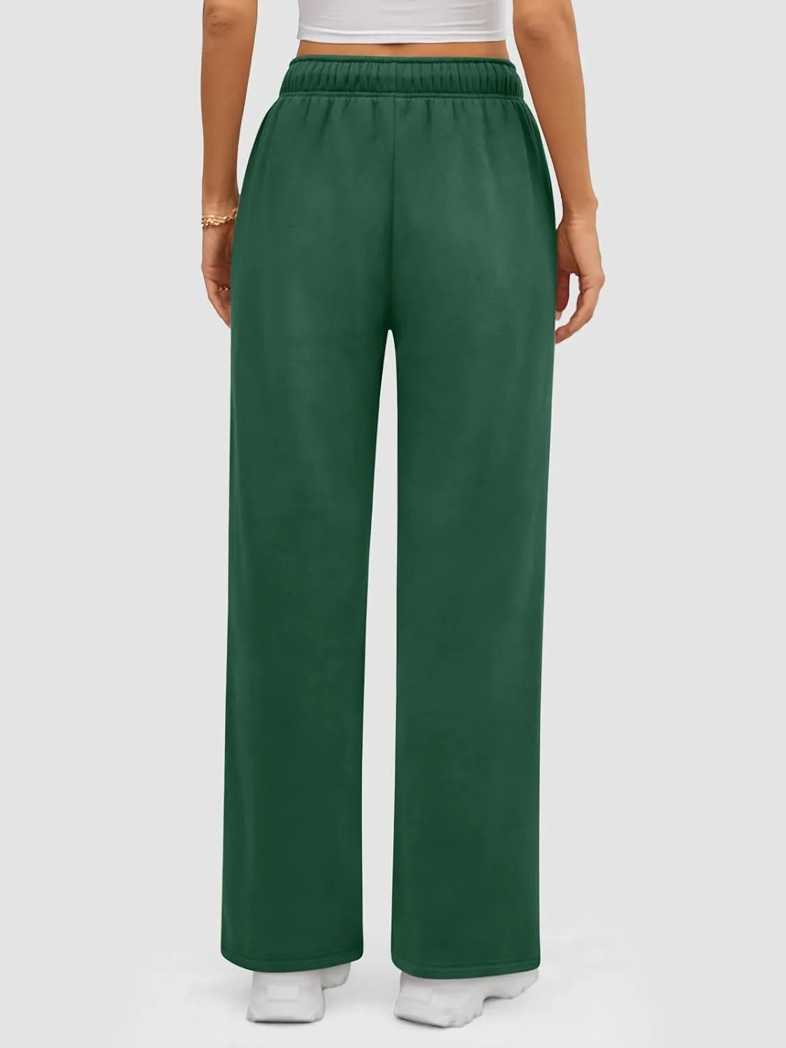 ATHMILE Womens Sweatpants 2025 Baggy Wide Fleece Lined Straight Leg Pants