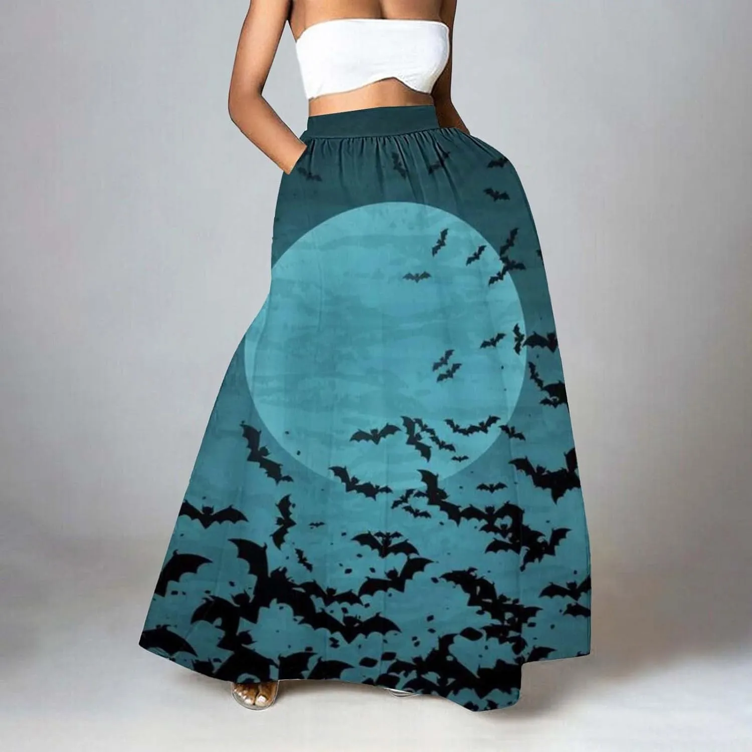Black Tulle Skirt Skirt High Waist Party Beach Pocket Long Maxi Skirt Tool Skirt Tool Skirt Halloween