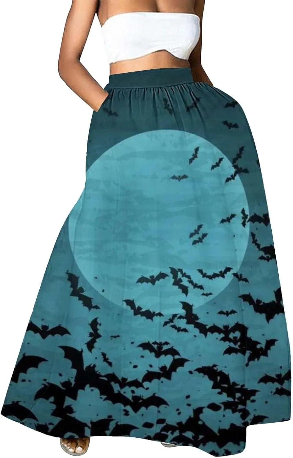 Black Tulle Skirt Skirt High Waist Party Beach Pocket Long Maxi Skirt Tool Skirt Tool Skirt Halloween