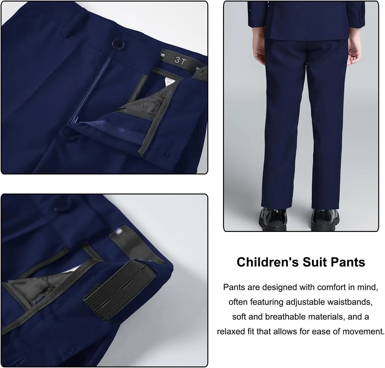 Boys Suit for Kids Teens Formal 5 Piece Tuxedo Suit Set