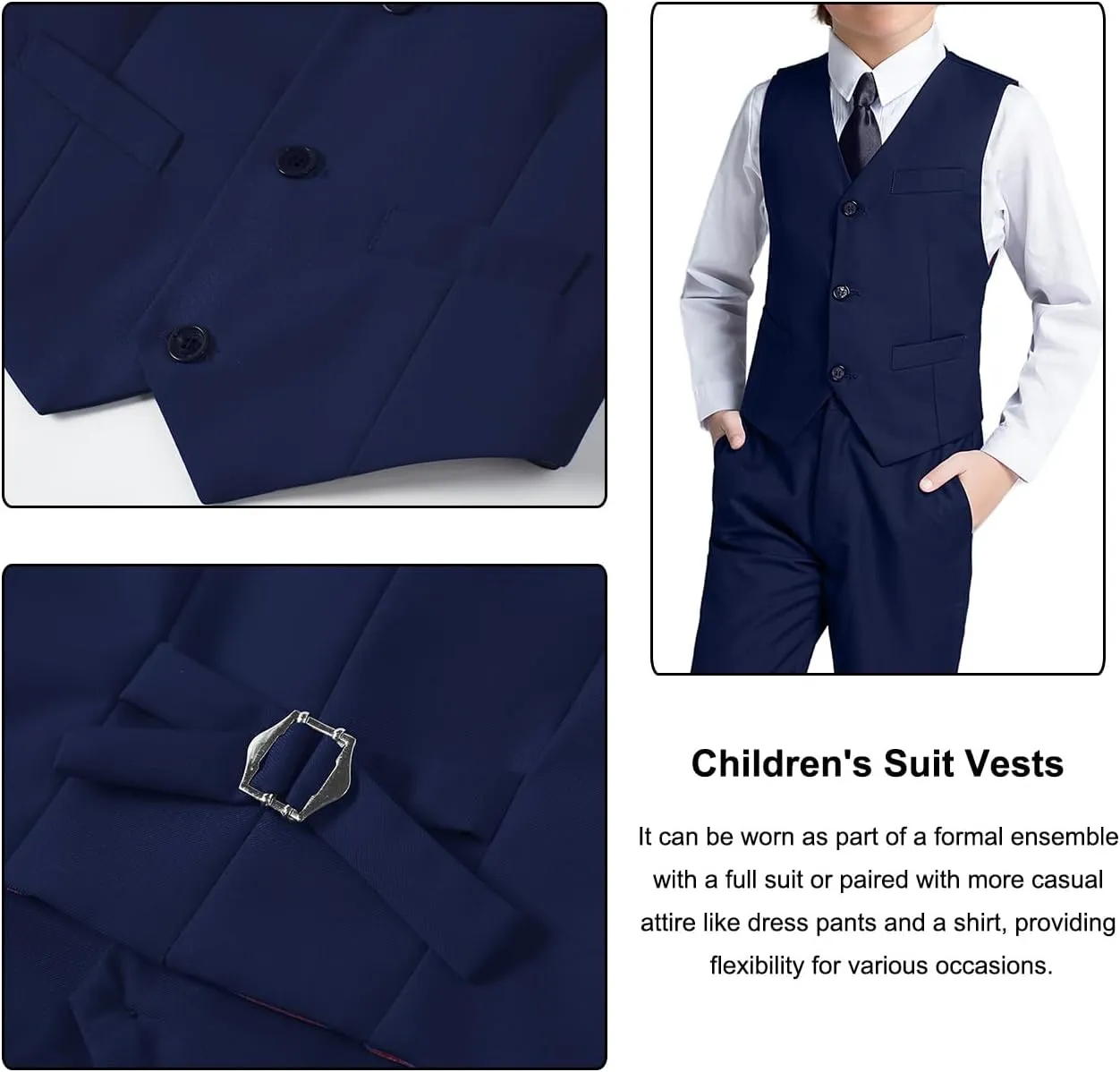 Boys Suit for Kids Teens Formal 5 Piece Tuxedo Suit Set