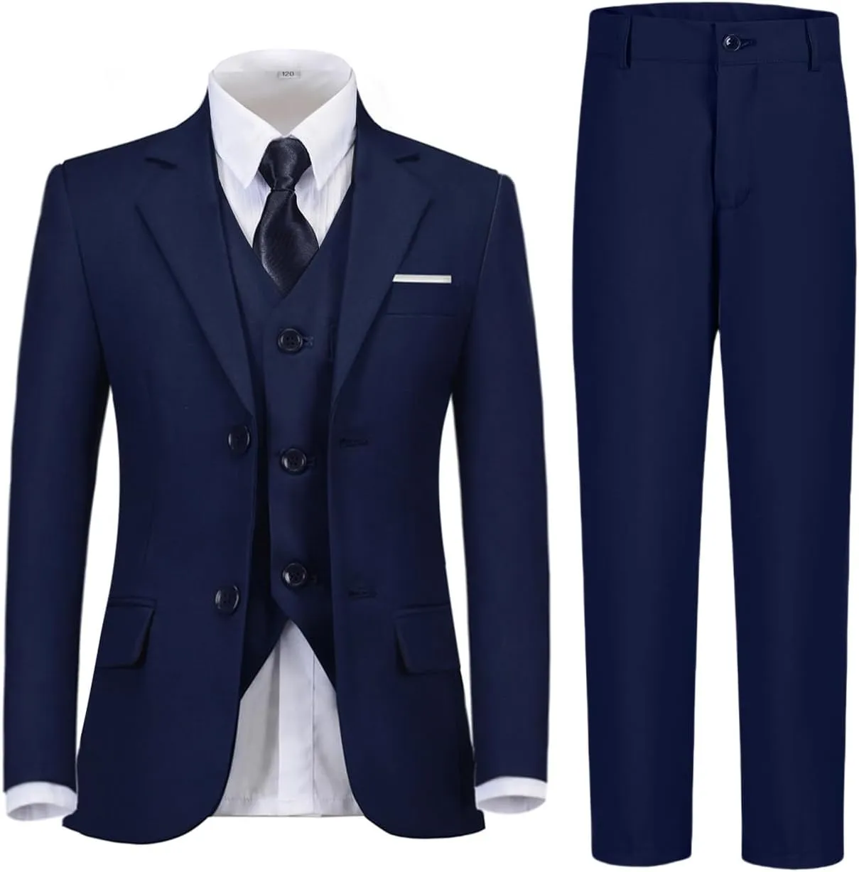 Boys Suit for Kids Teens Formal 5 Piece Tuxedo Suit Set