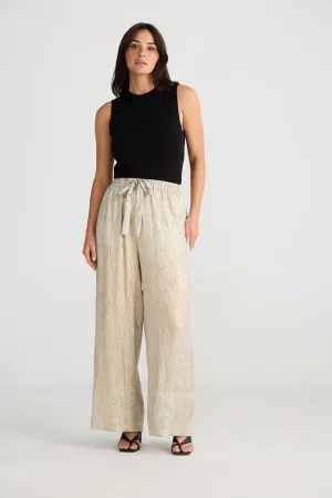 BRAVE & TRUE Astrid Wide Leg Trousers Champagne