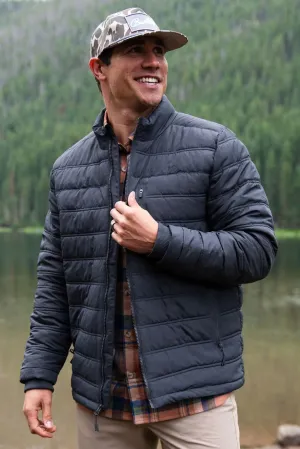 Burlebo Puffer Jacket- Gun Metal Grey