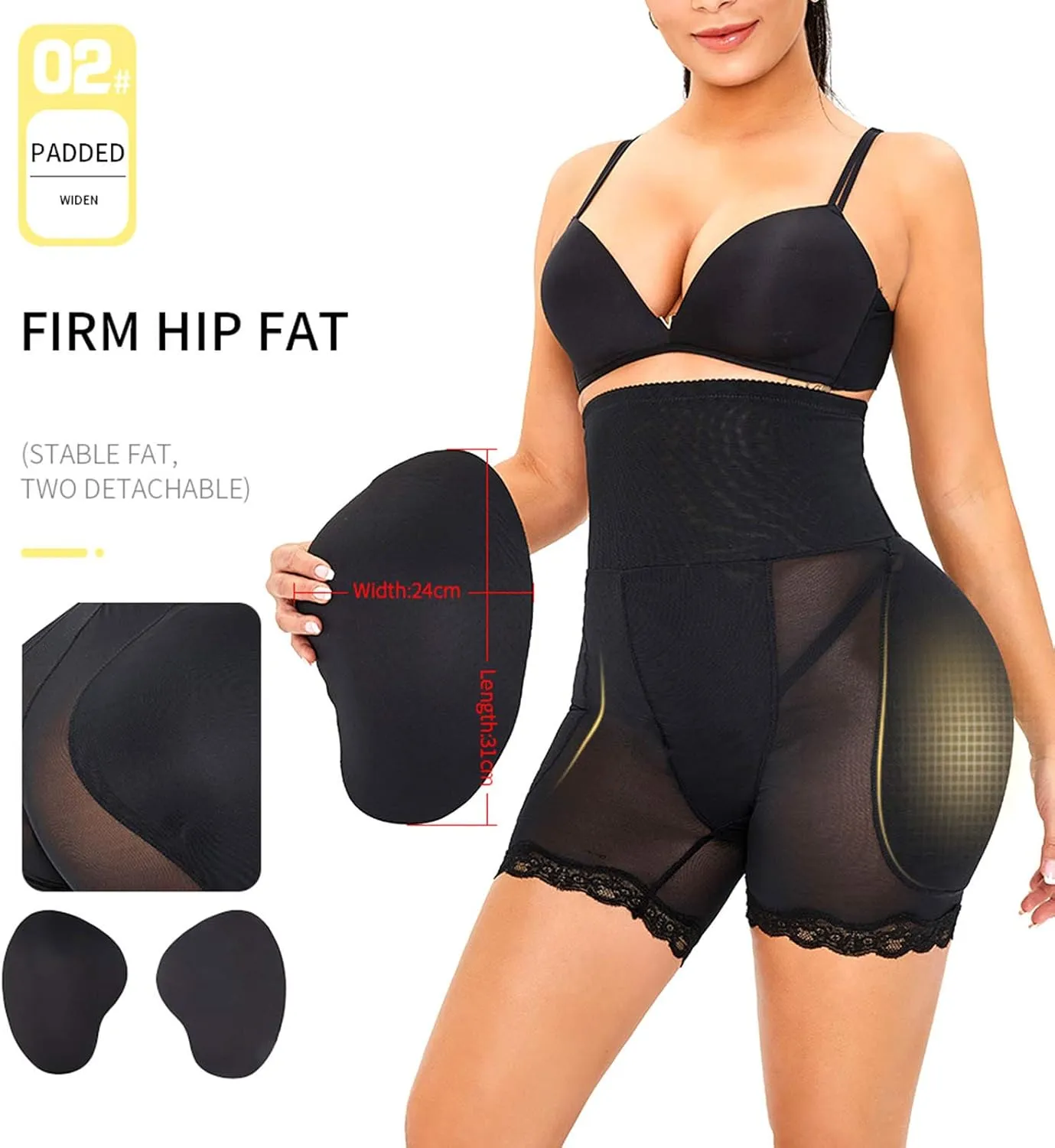 Butt Lifter Shapewear High Waist Tummy Control Hip Padded Panties