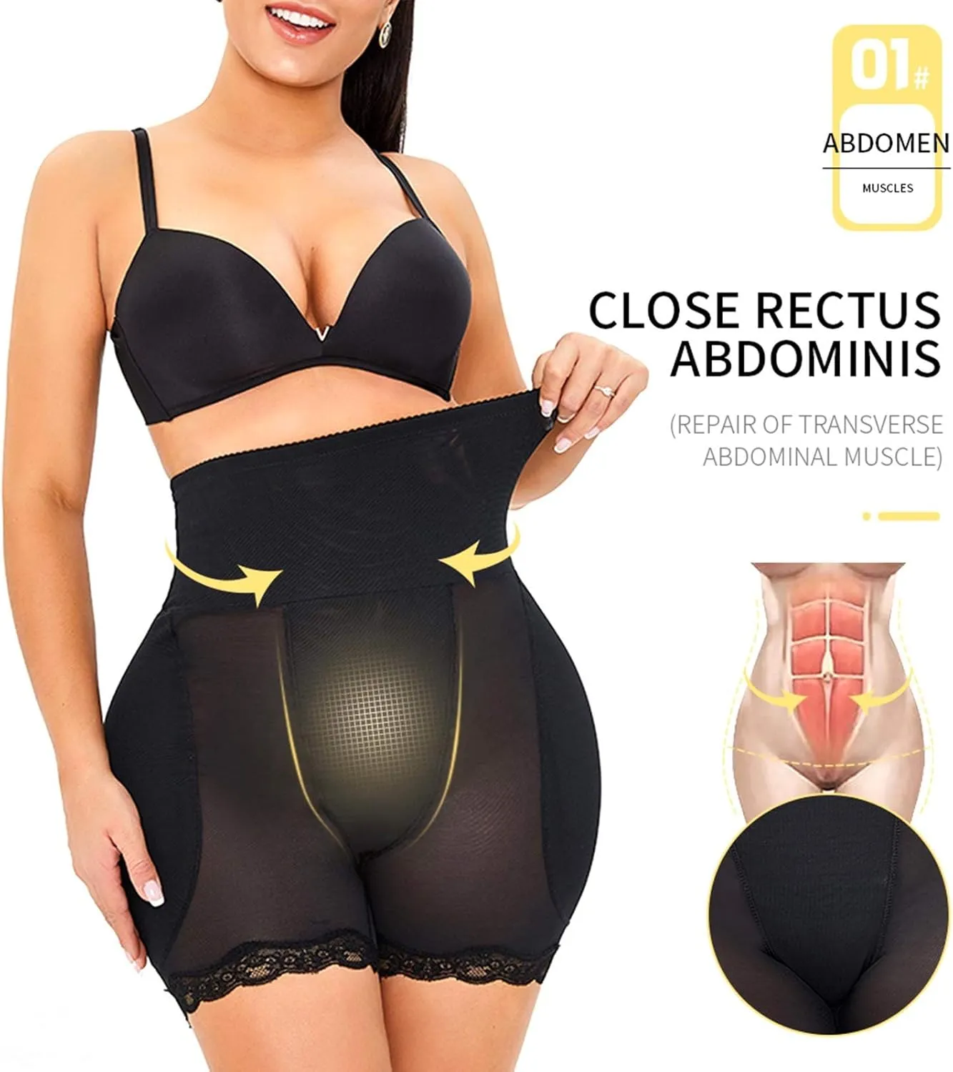 Butt Lifter Shapewear High Waist Tummy Control Hip Padded Panties