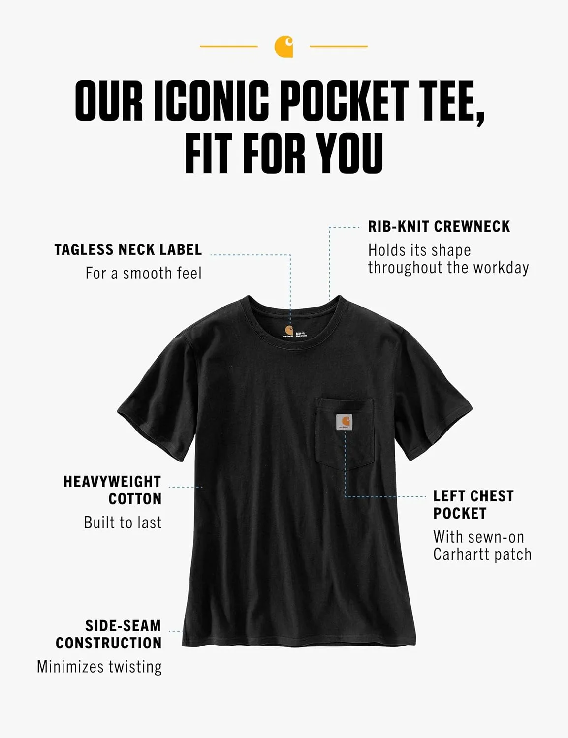 Carhartt Women's Loose Fit Heavyweight Short-Sleeve Pocket T-Shirt