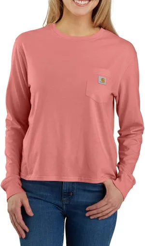 Carhartt Women's Tencel Fiber Series Loose Fit Long-Sleeve Pocket T-Shirt
