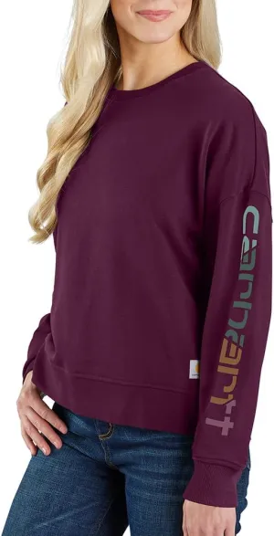 Carhartt Women's Tencel Fiber Series Loose Fit Sleeve Graphic Sweatshirt