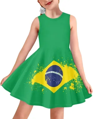 Casual Princess Summer Dresses for Baby Little Girl Halter O-Neck Beach Sundress Plus Size 3-16Y Kids Toddler Skirt