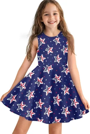 Casual Princess Summer Dresses for Baby Little Girl Halter O-Neck Beach Sundress Plus Size 3-16Y Kids Toddler Skirt