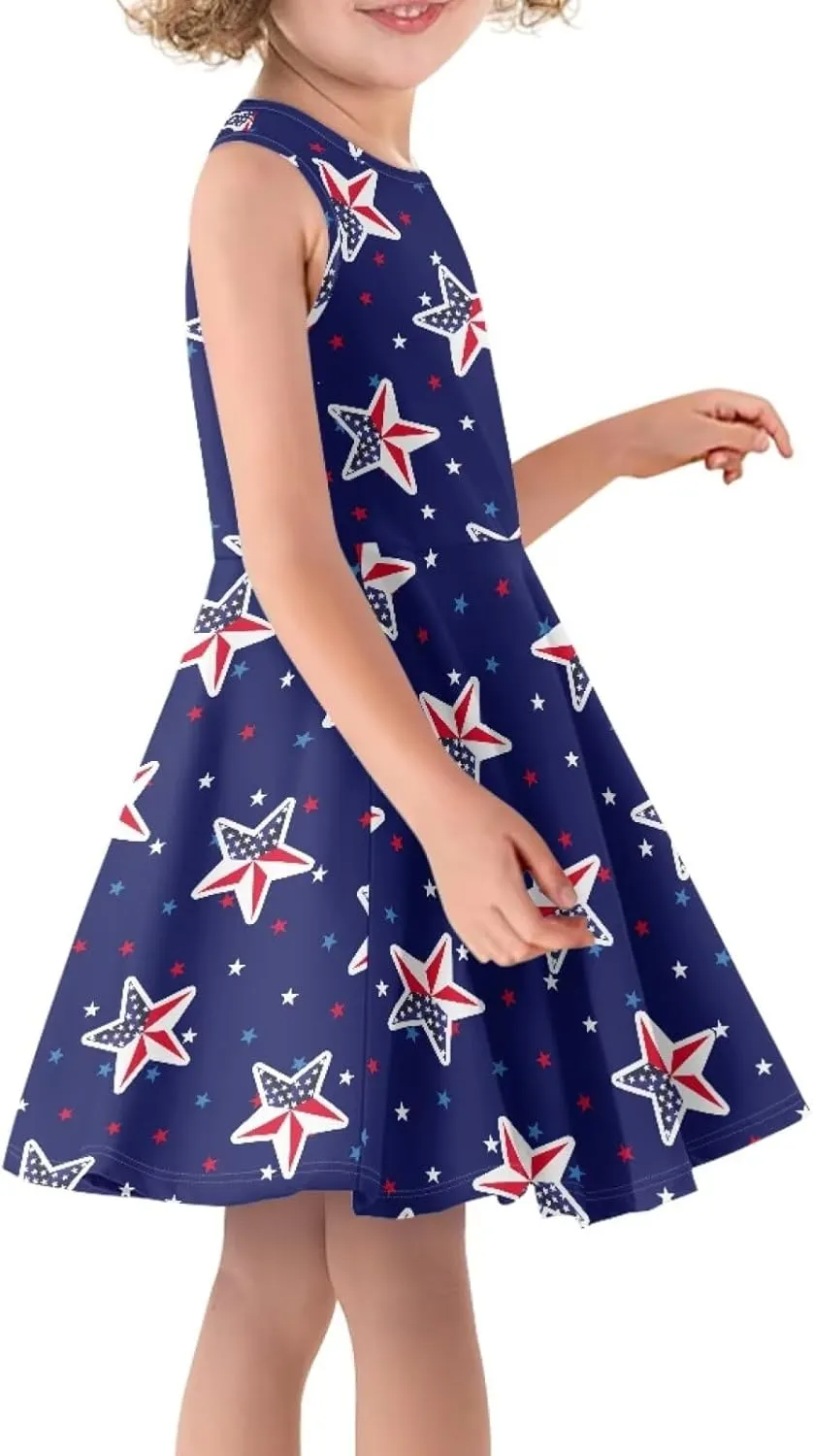 Casual Princess Summer Dresses for Baby Little Girl Halter O-Neck Beach Sundress Plus Size 3-16Y Kids Toddler Skirt
