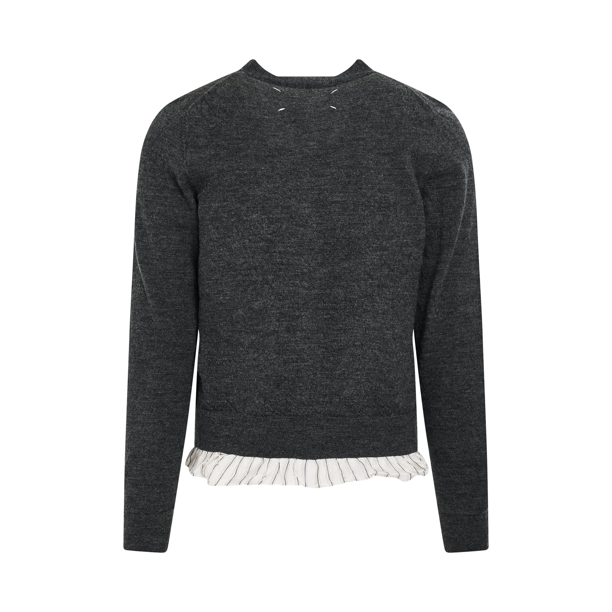 Distressed Cardigan in Dark Grey