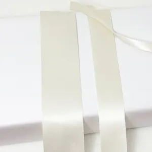 Double Satin Ribbon - Ivory