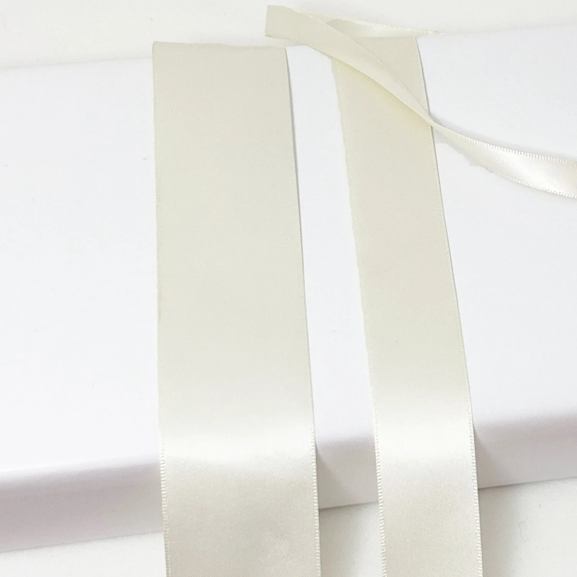 Double Satin Ribbon - Ivory