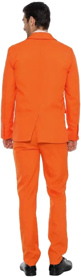 EraSpooky Mens Suits for Party Solid Color Leisure Suit Include Jacket Pants Tie