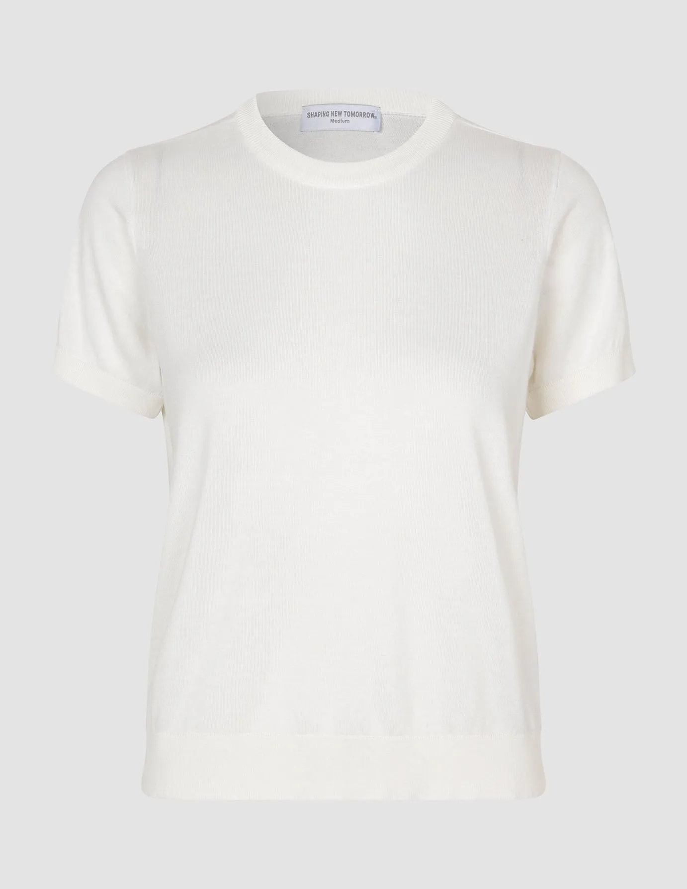 Fine Knit T-shirt Off White