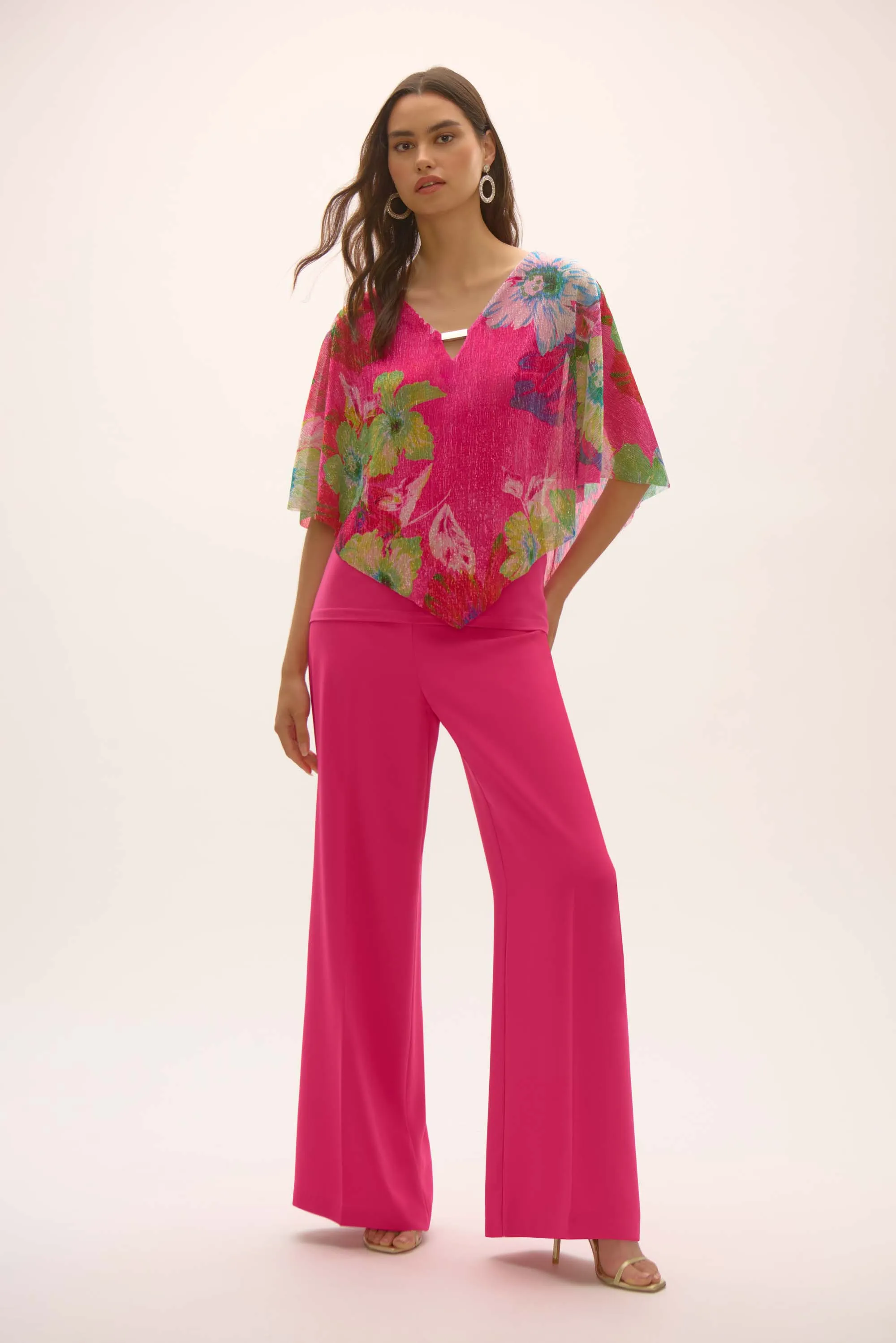 Floral V-Neck Pullover