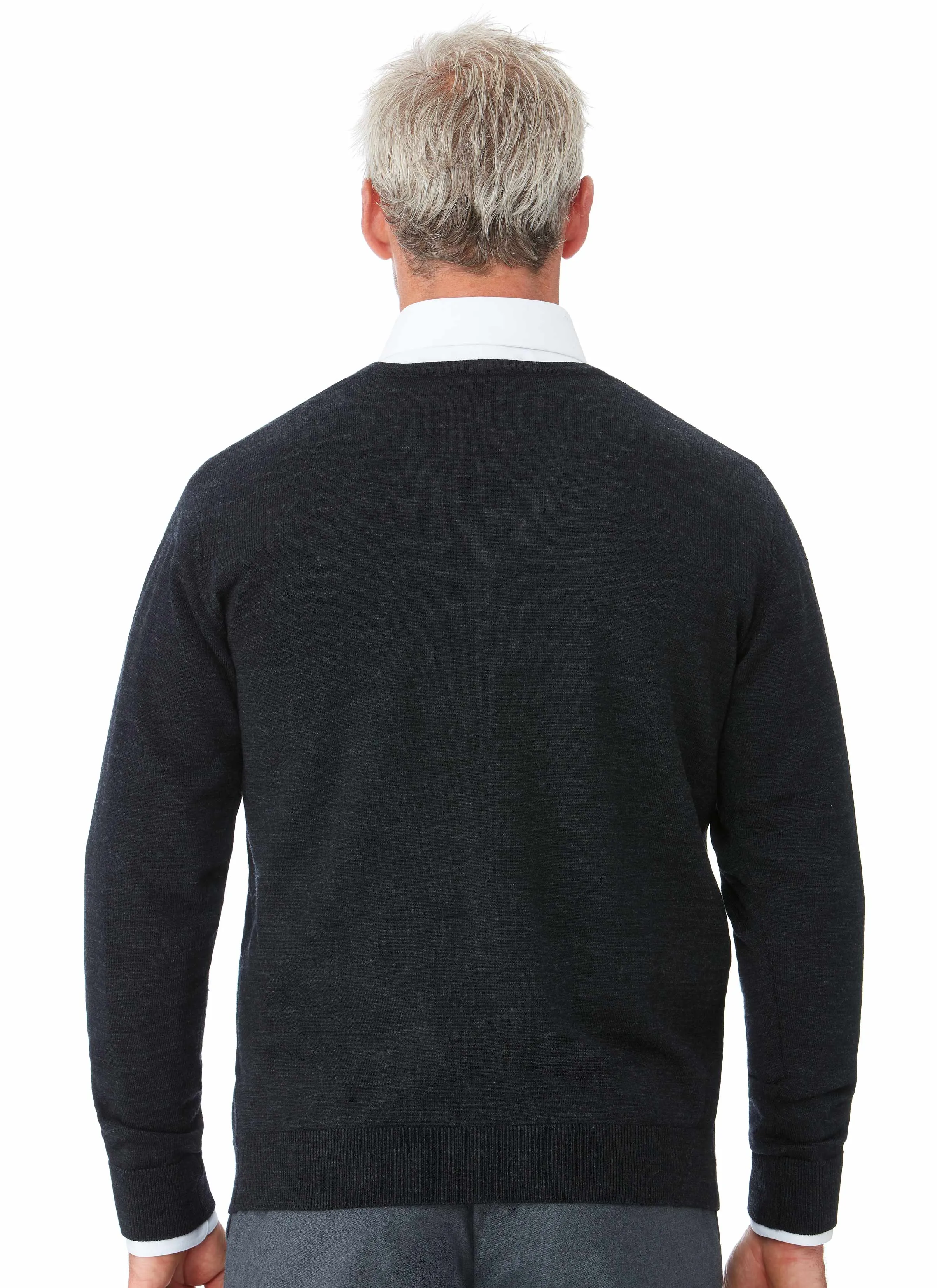 HUONVILLE V-NECK - BLACK