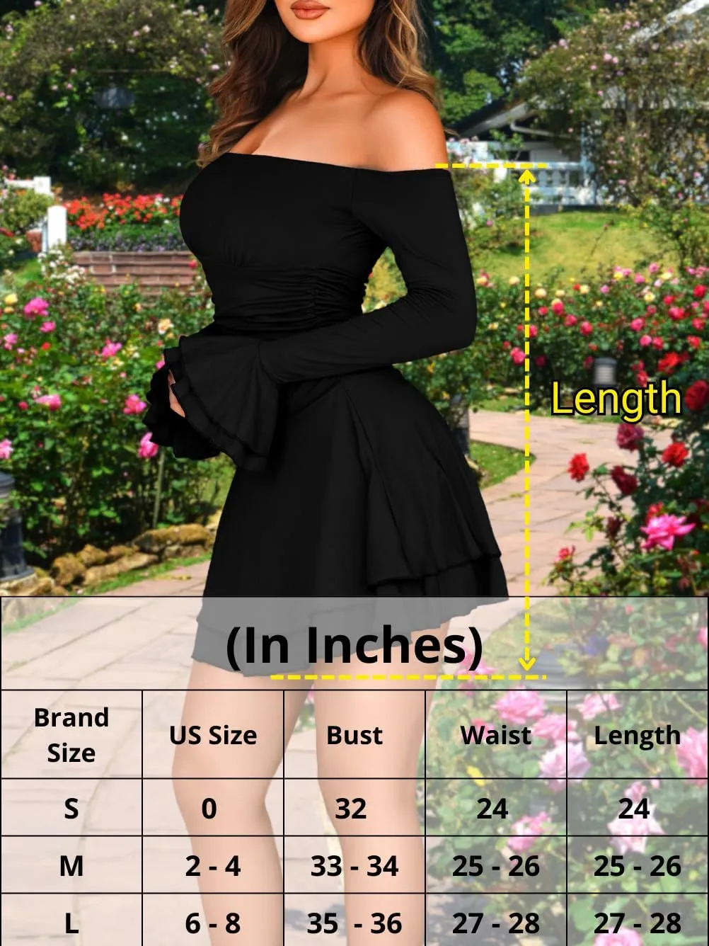 Kaei&Shi Off Shoulder Ruched Ruffle Mini Dress,Long Sleeve Tube Short Dresses,Sexy Club Outfits for Women Cocktail Homecoming