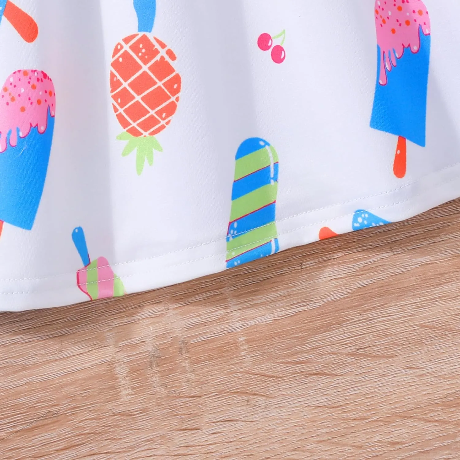 Little Girls Summer Dresses Square Neck Ruffle Flutter Sleeve Kids Toddler Unicorn Casual A-Line Swing Sundress 2-8 Years