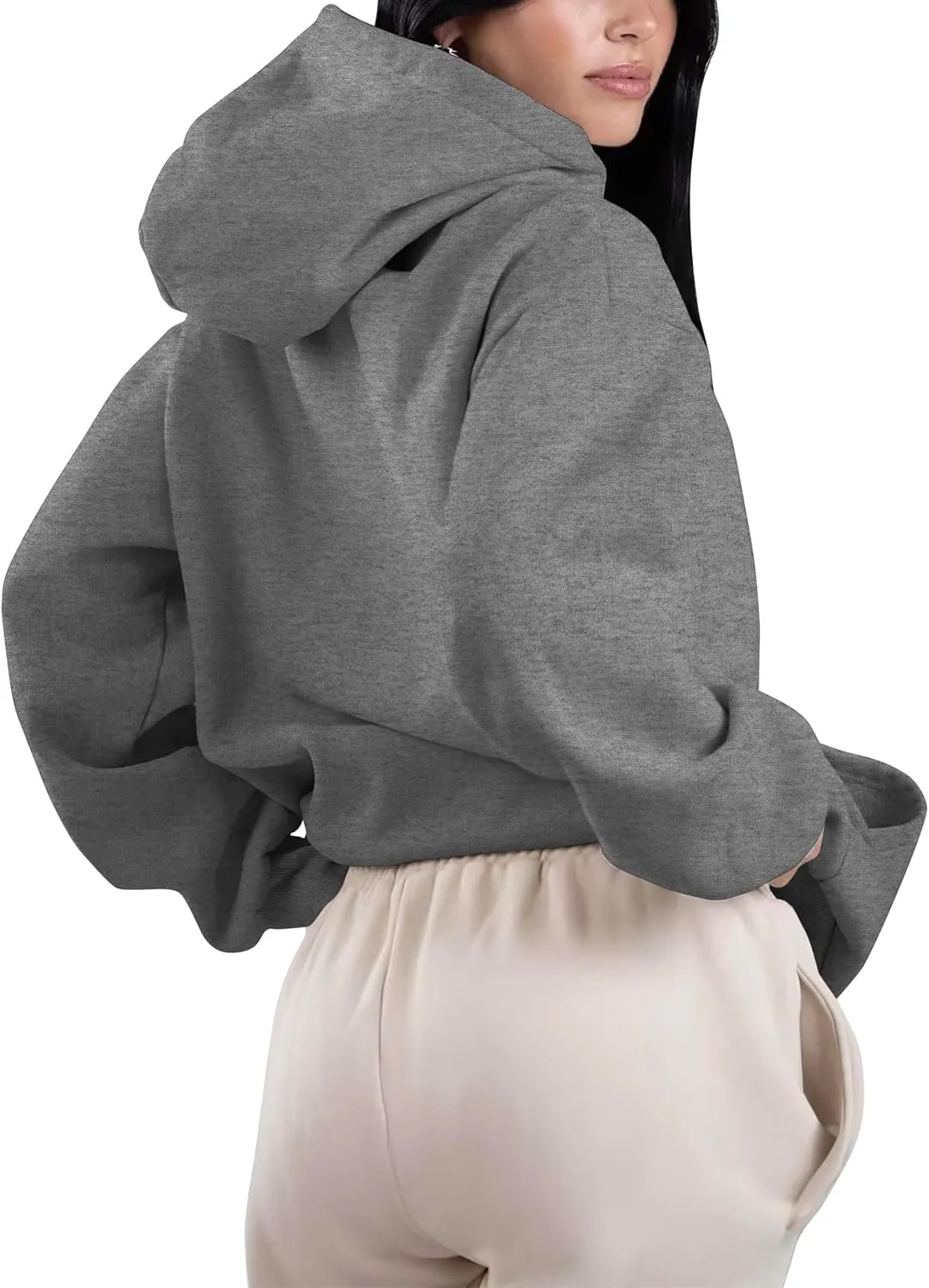 M MA CROIX Womens Premium Heavyweight Pullover Hoodie Oversized Sweatshirt Kangaroo Pocket Loose Fit XS-5XL