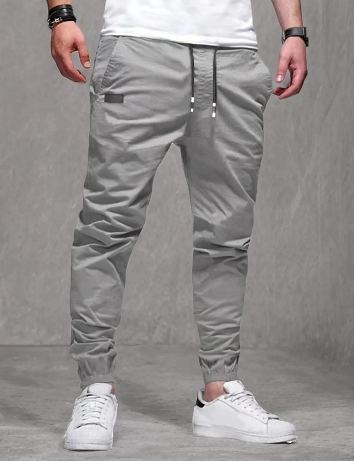 Men's Outdoor Jogging Casual Pants Slim Cargo Workout for Running Sweatpants Hiking