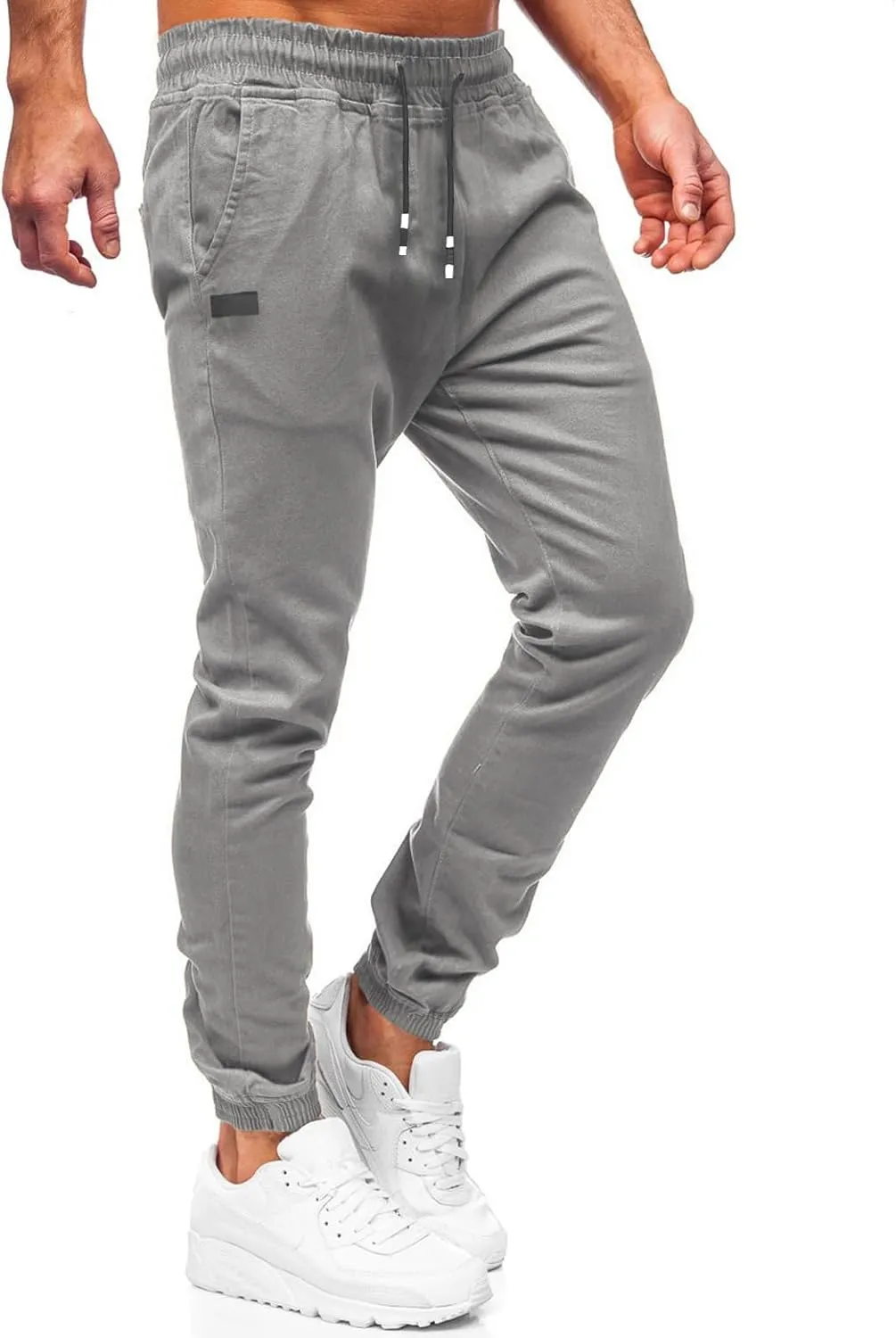 Men's Outdoor Jogging Casual Pants Slim Cargo Workout for Running Sweatpants Hiking