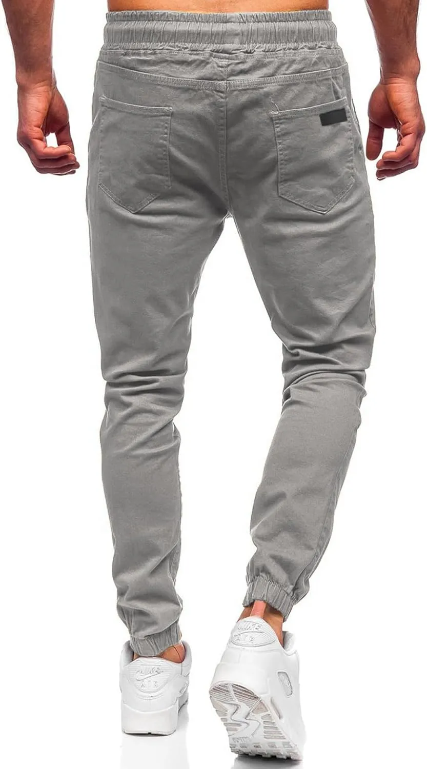 Men's Outdoor Jogging Casual Pants Slim Cargo Workout for Running Sweatpants Hiking