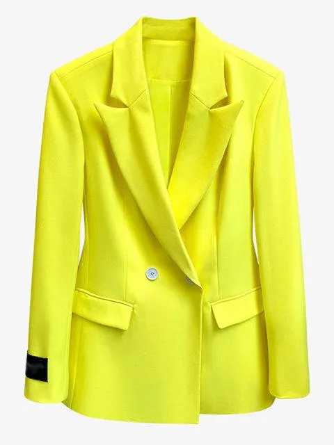 Minimalist Blazer For Women Notched Long Sleeve Casual