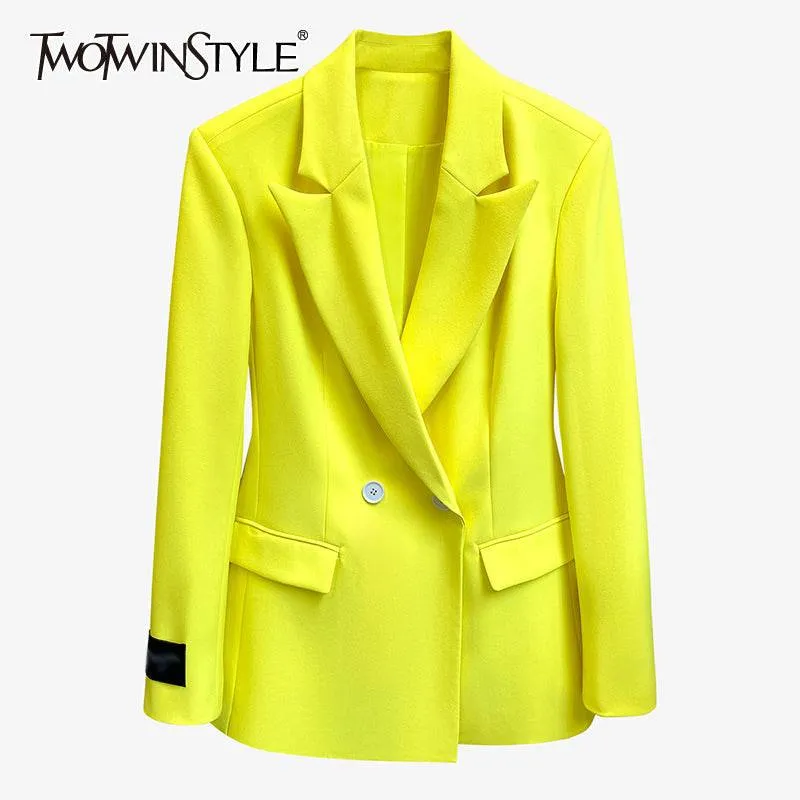 Minimalist Blazer For Women Notched Long Sleeve Casual