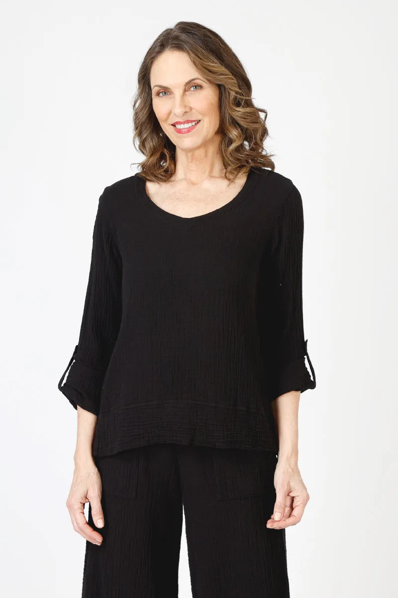 Organic Rags Gauze V Neck