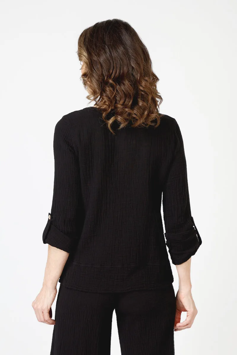 Organic Rags Gauze V Neck
