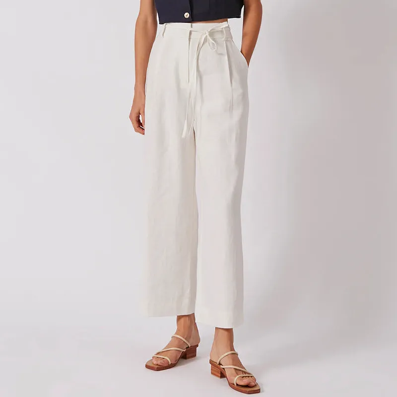 Pure Linen wide leg trousers