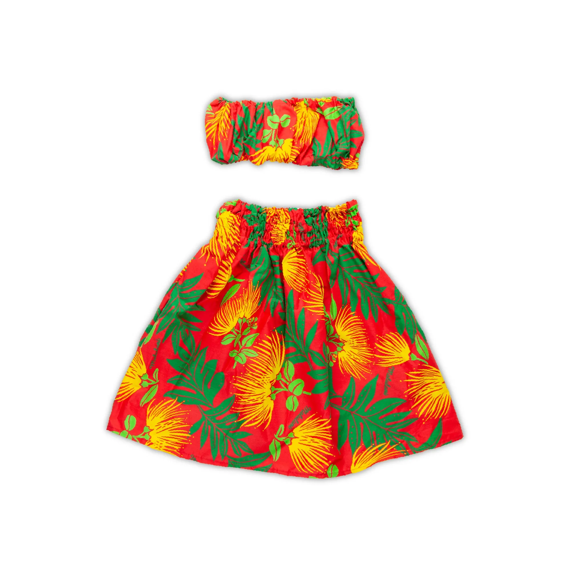 "Malulani Keiki" Child's Pa'u Hula Cotton Skirt & Top