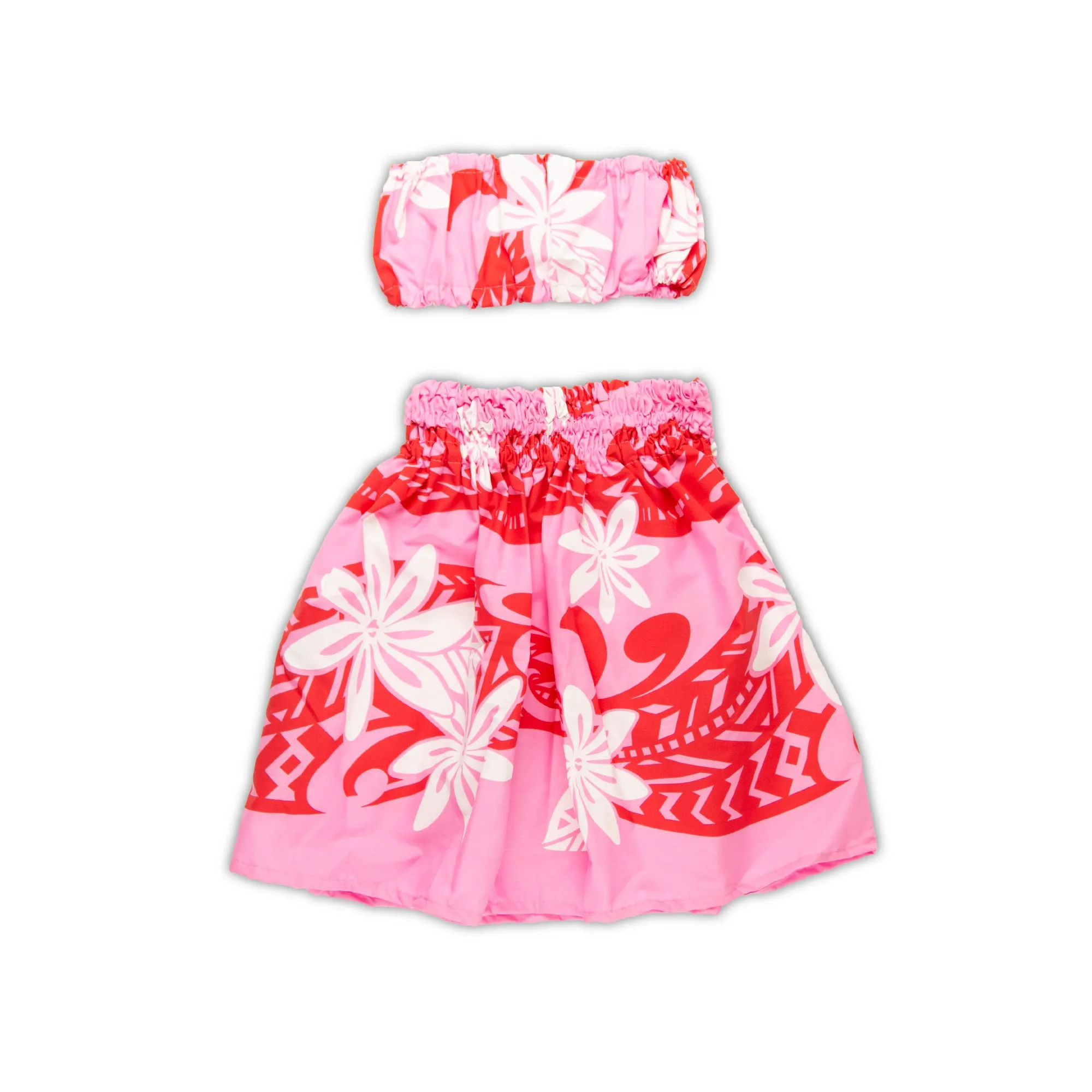 "Malulani Keiki" Child's Pa'u Hula Cotton Skirt & Top