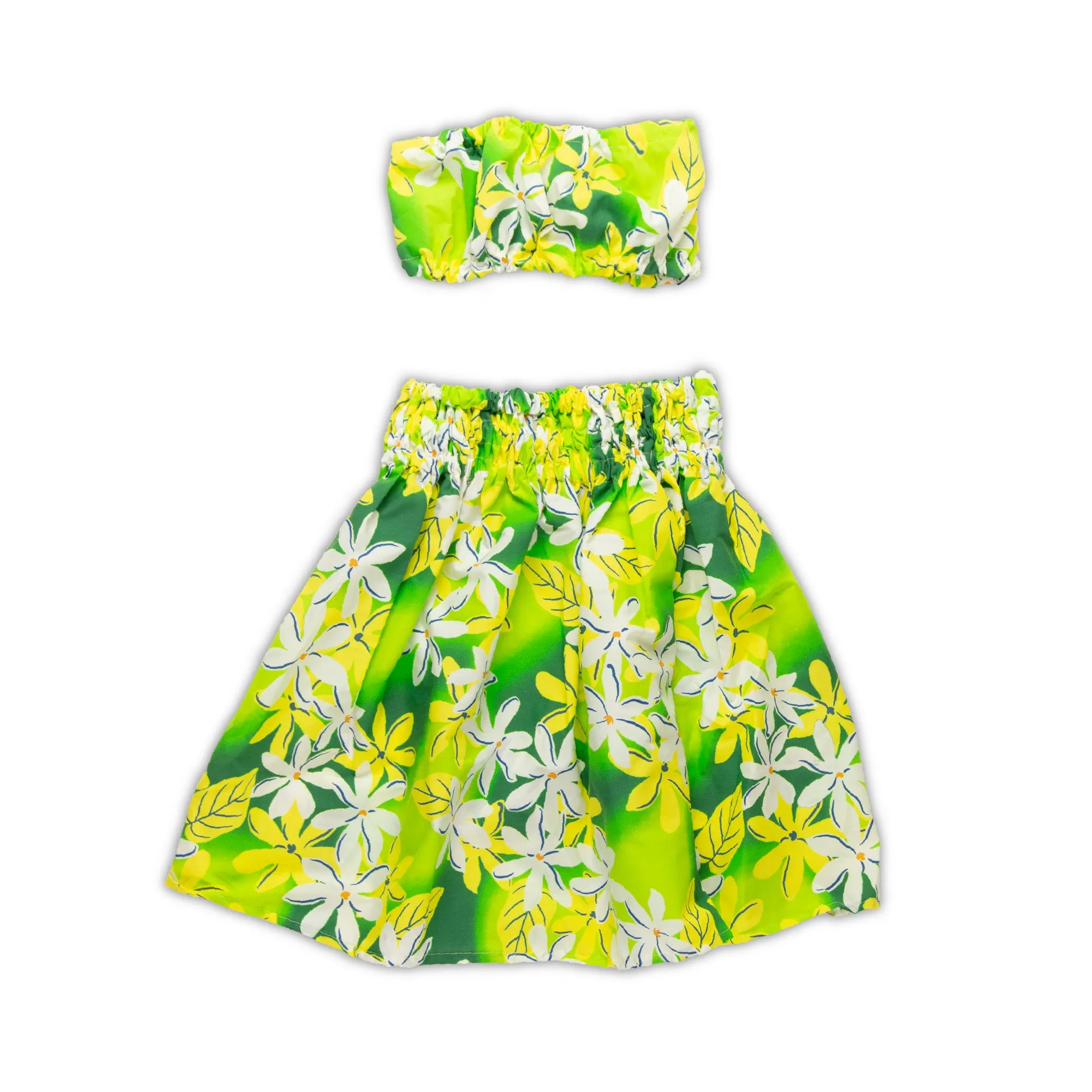 "Malulani Keiki" Child's Pa'u Hula Cotton Skirt & Top