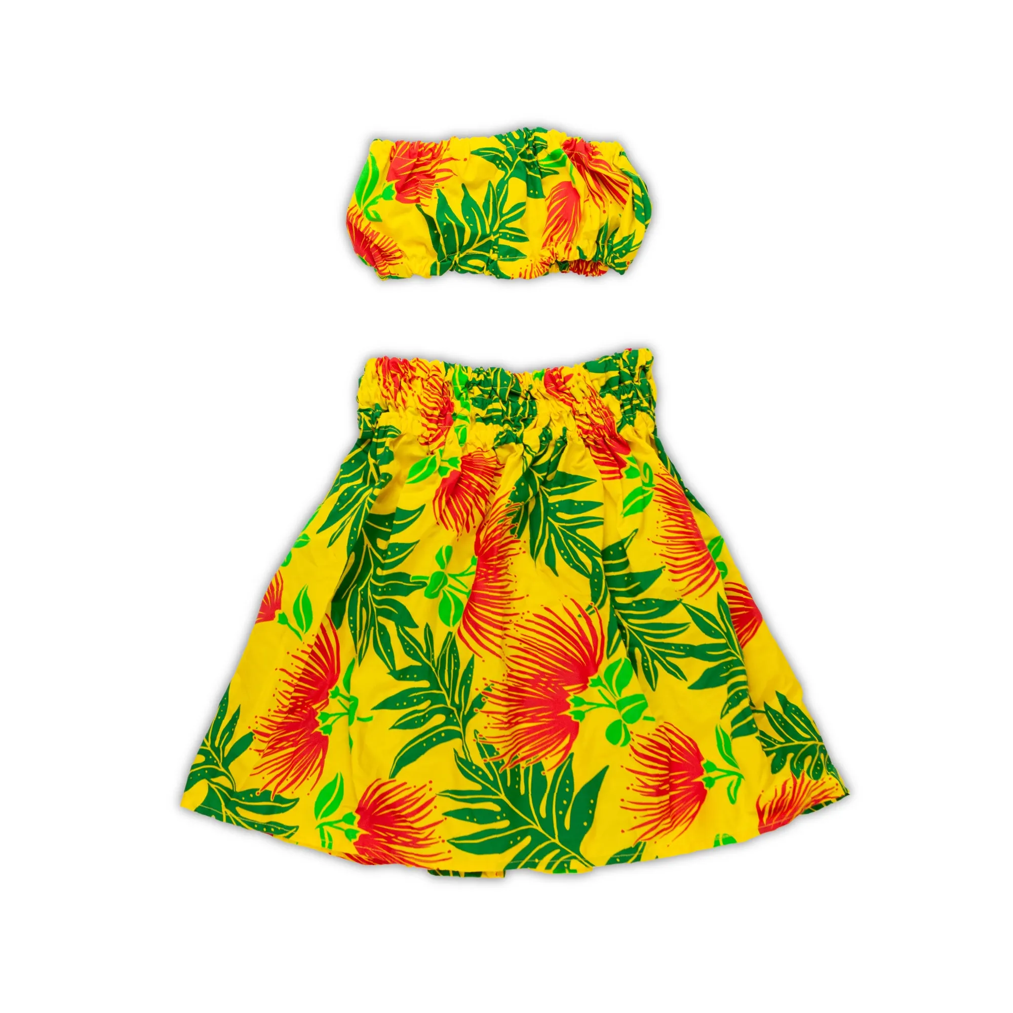 "Malulani Keiki" Child's Pa'u Hula Cotton Skirt & Top