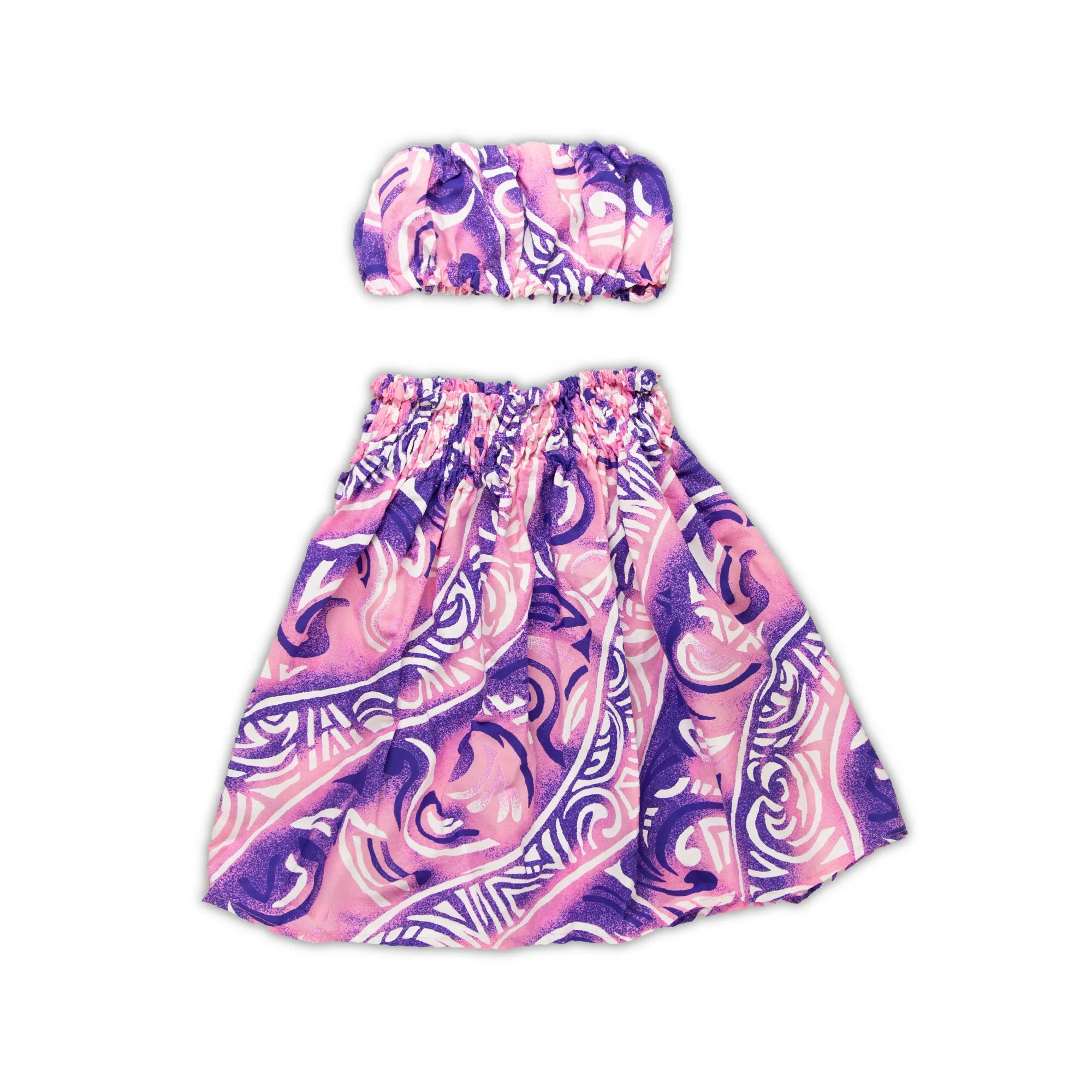 "Malulani Keiki" Child's Pa'u Hula Cotton Skirt & Top