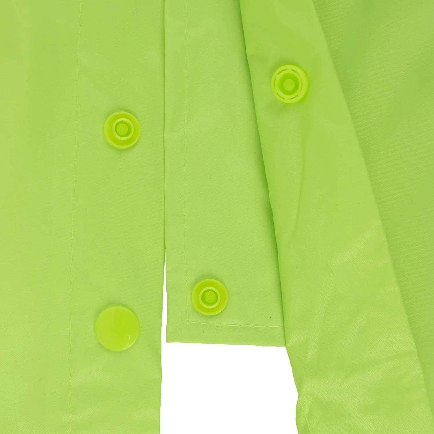 RK Safety RC-PP-HIG44 Hi-vis Green PVC Polyester Trench Rain Long Coat With Hoodie(Hi-vis Green, Large)