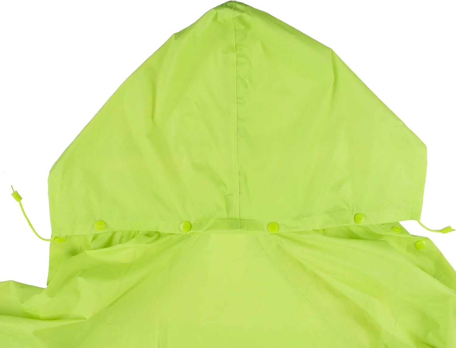 RK Safety RC-PP-HIG44 Hi-vis Green PVC Polyester Trench Rain Long Coat With Hoodie(Hi-vis Green, Large)