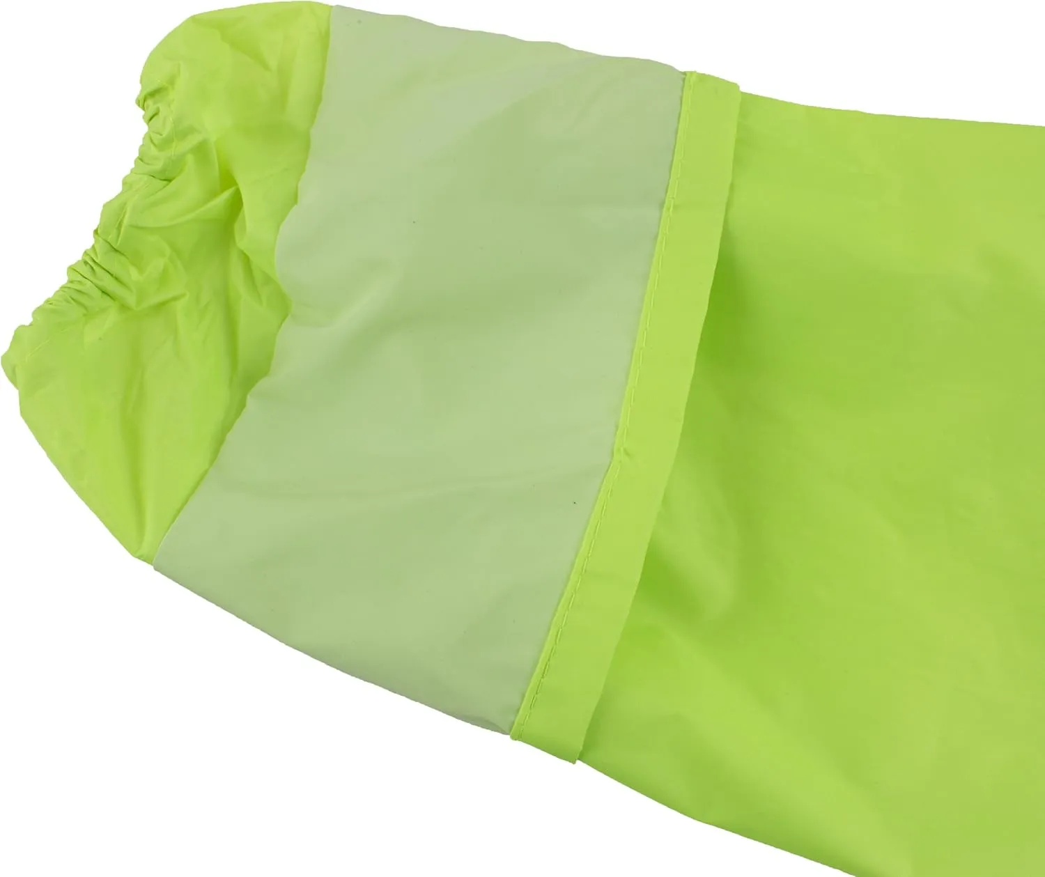 RK Safety RC-PP-HIG44 Hi-vis Green PVC Polyester Trench Rain Long Coat With Hoodie(Hi-vis Green, Large)