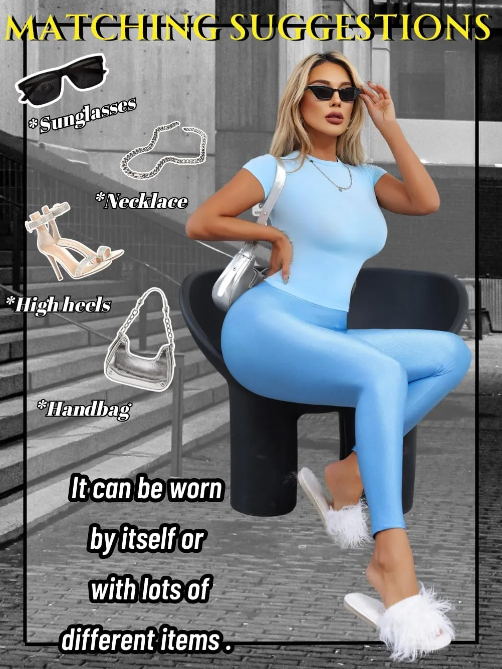 Sexy 2 Piece Pants Set For Women,2000S Crop Top And Shiny Leggings,Slimming Going Out Outfits Date Night Club