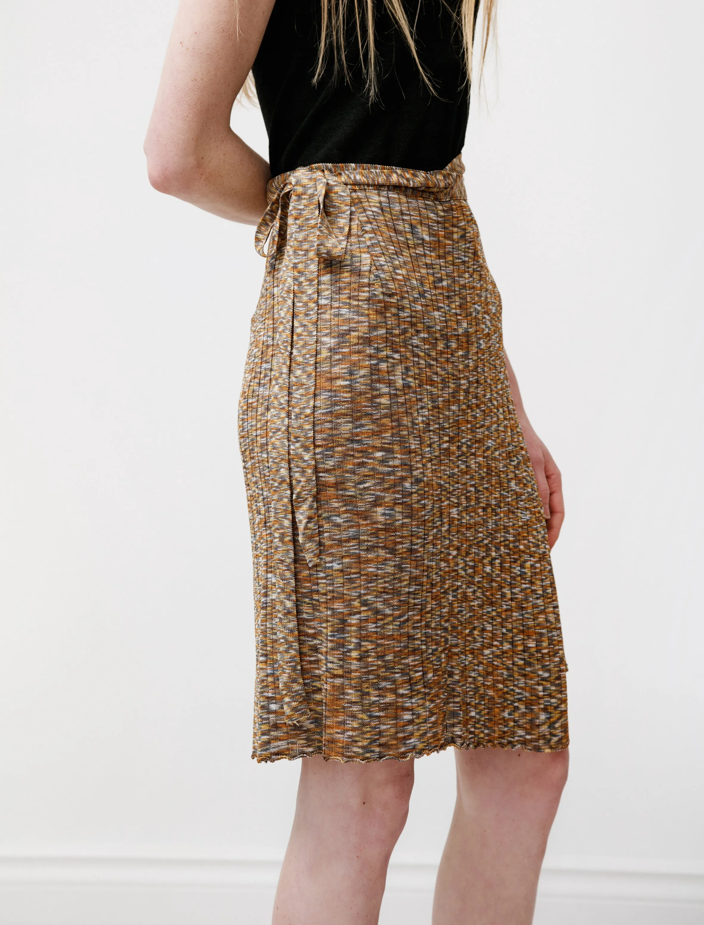 Space Knit Wrap Skirt